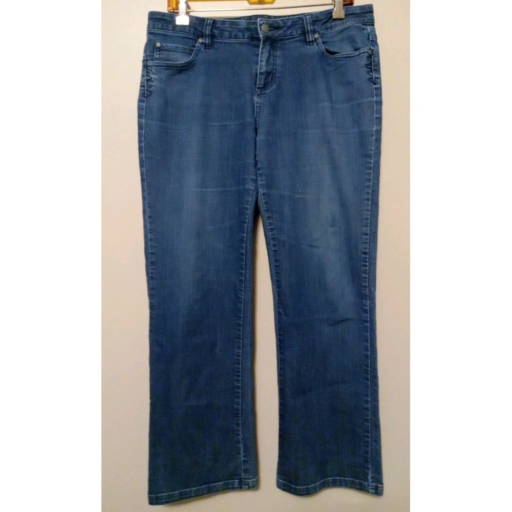 PrAna Women Blue Side Stitch‎ Bootcut Denim Jeans Size 10/30